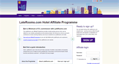 Desktop Screenshot of affiliates.laterooms.com
